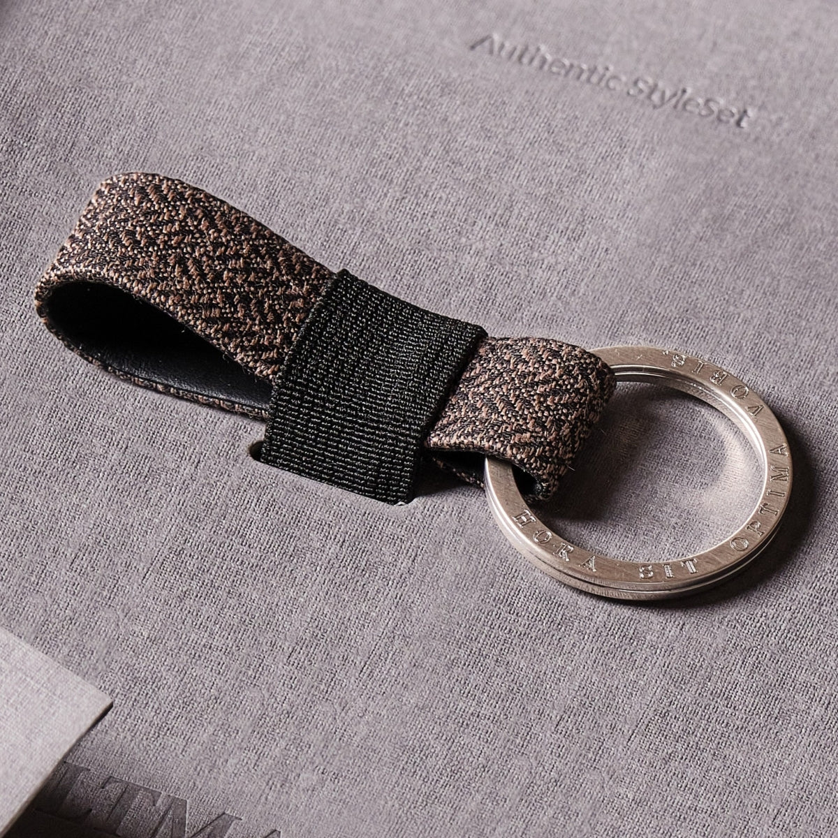 Keyring & Lucky Charm | Genuine 925 Sterling | Edition Höfer "Bavarian Herringbone"