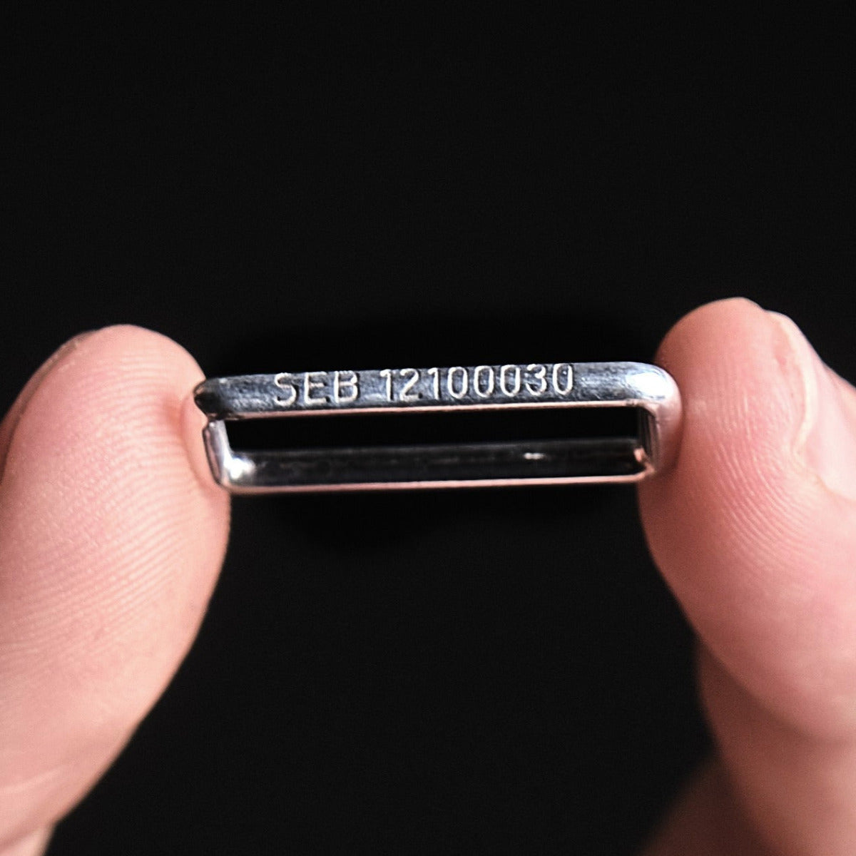 925 Sterling silver loop with Mission number