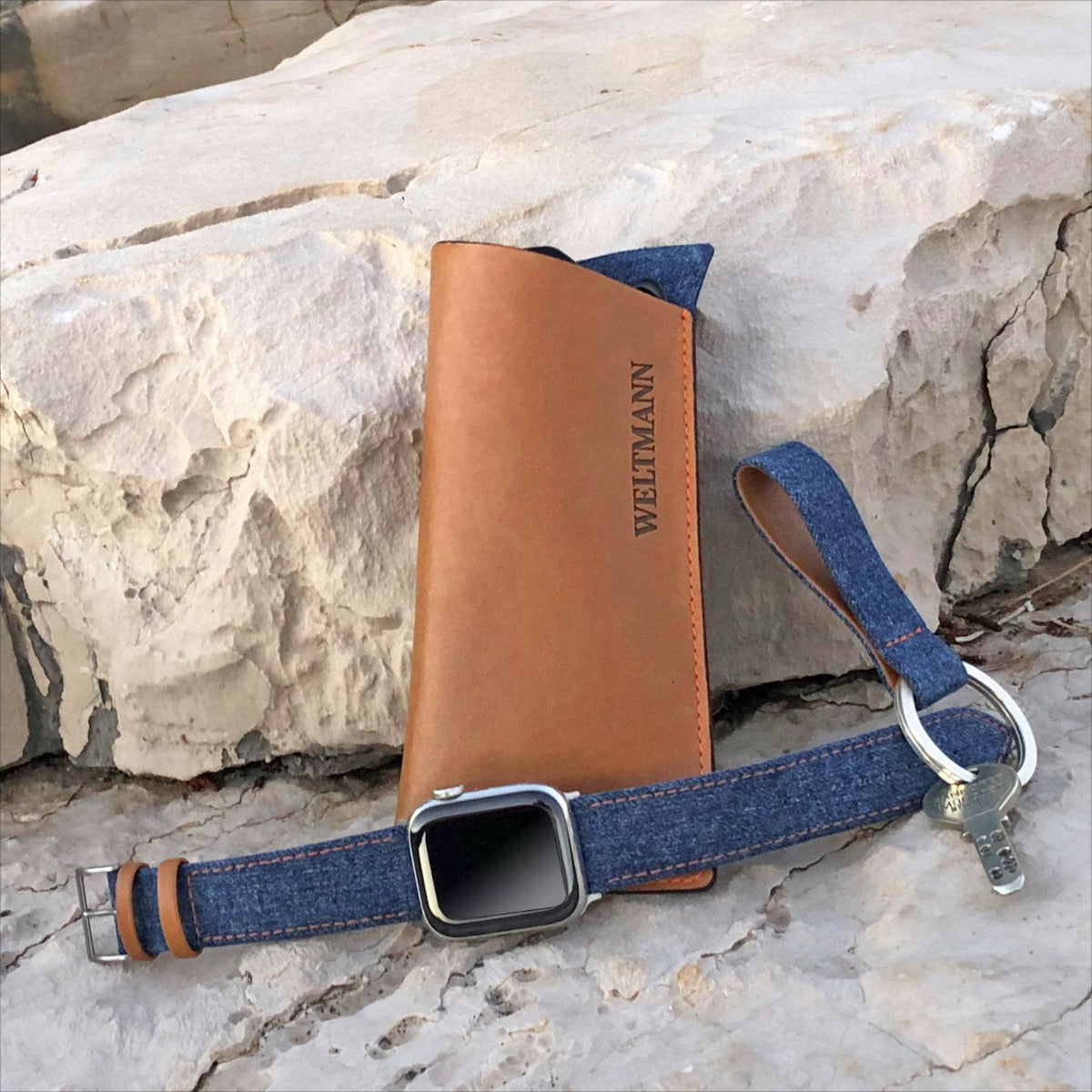 Weltmann Denim watch band for apple watch