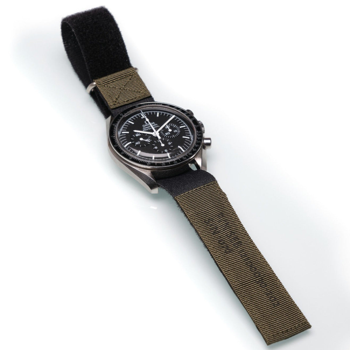 moon landing mission replica strap original olive by weltmann