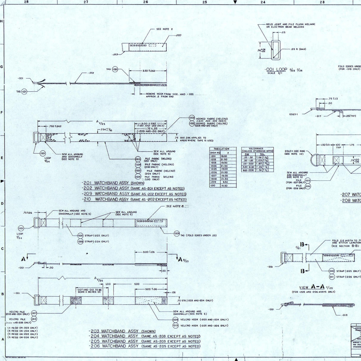 specifications strap
