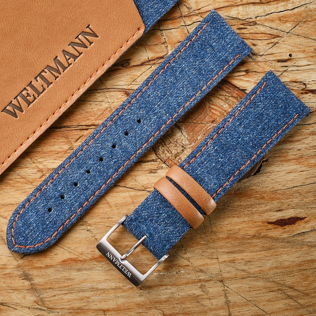 upcycled denim apple skin vegan leather