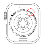Rückseite Größe der Apple Watch mm